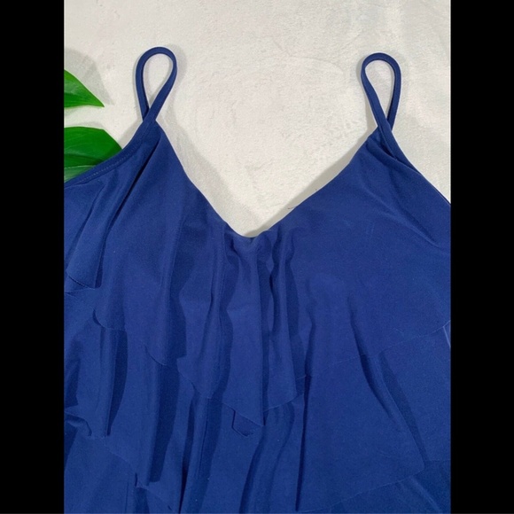 $114 MagicSuit Rita Ruffled Tankini Top in Midnight Blue [SZ‎ 10 US ] - Picture 3 of 8